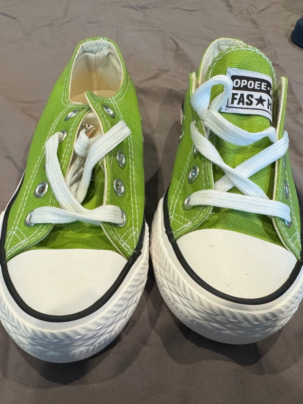 lime green sneakers kids size 2 NWT